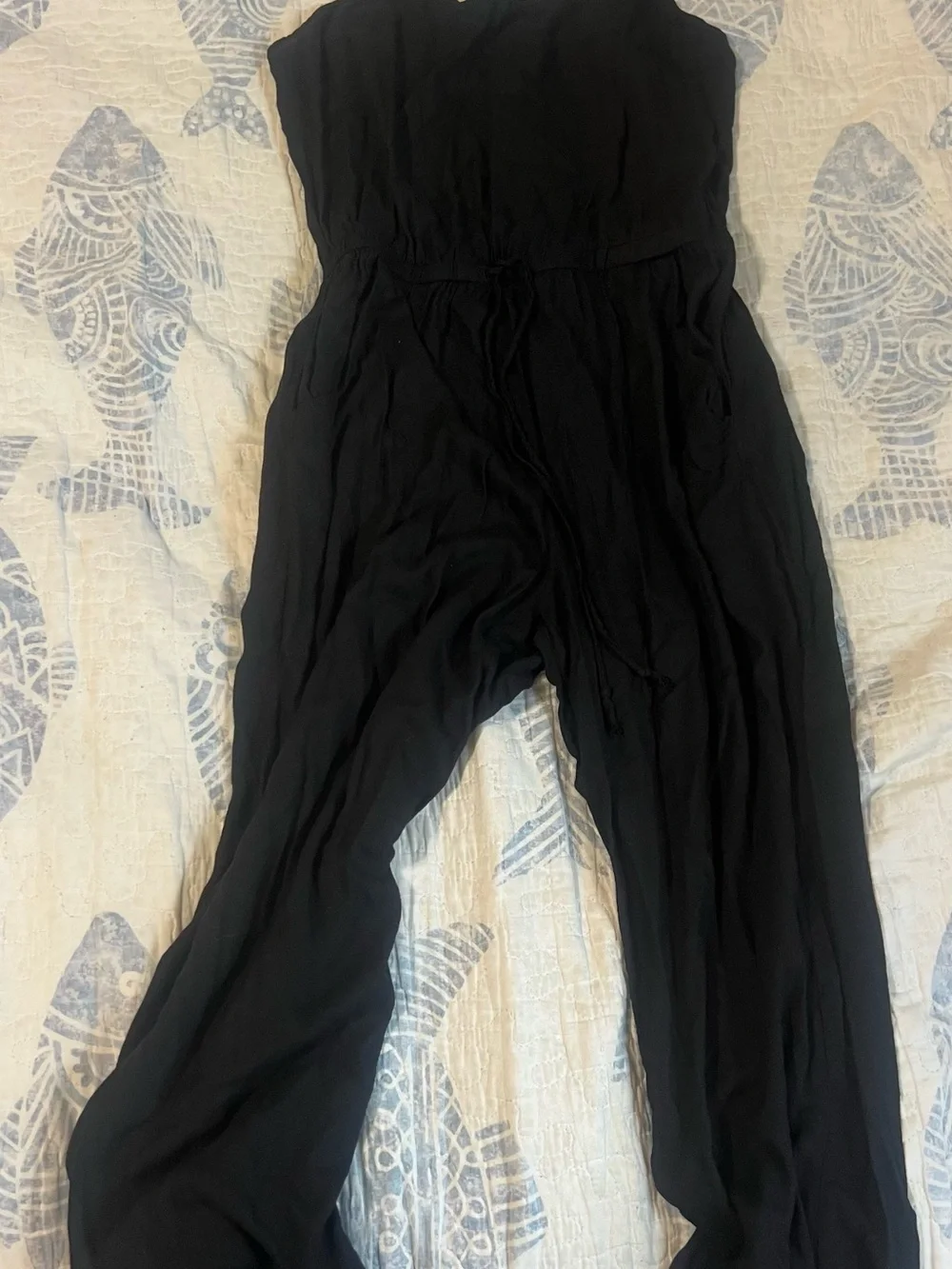 American Eagle Outfitters Black Strapless Jumpsuit